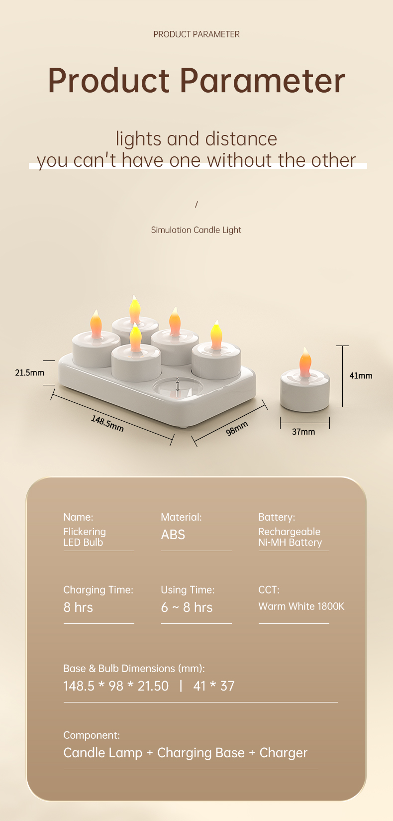 Bougies rechargeables